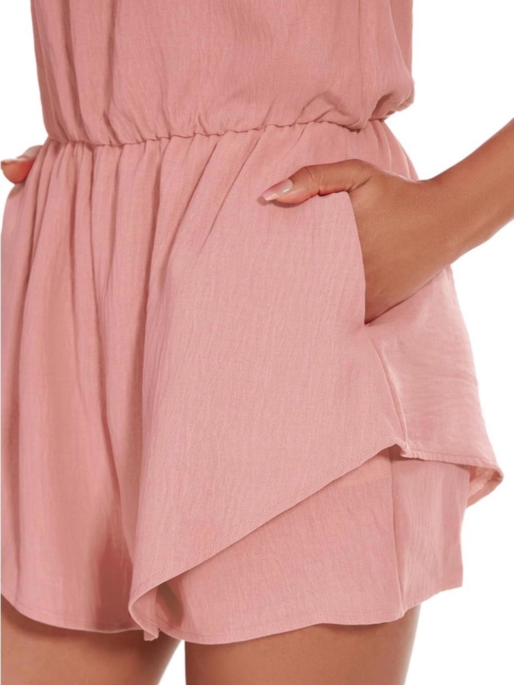 Lovely Pretty In Pink Strapless Romper - Picture 4 of 7